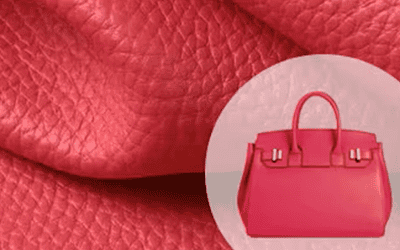 Litchi patterned full grain leather